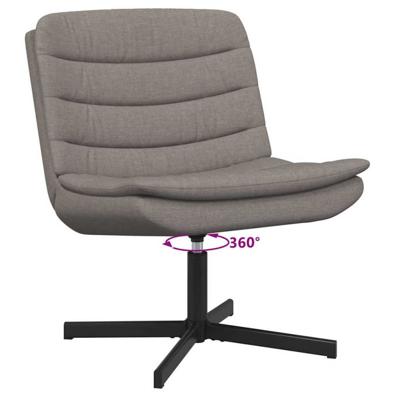 Fotel obrotowy Ciemnoszary 63 x 75 x 76 cm tkanina