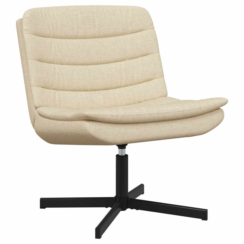 Fotel obrotowy Kremowy 63 x 75 x 76 cm tkanina