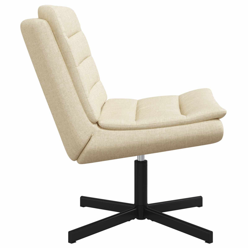 Fotel obrotowy Kremowy 63 x 75 x 76 cm tkanina
