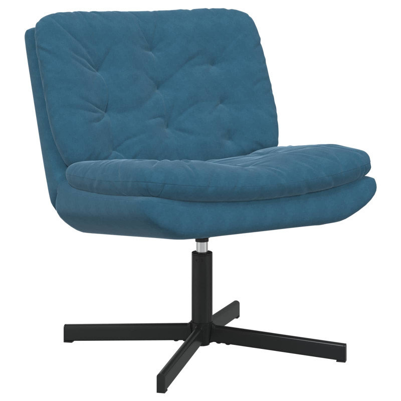 Fotel relaksacyjny obrotowy Niebieski 63 x 75 x 76 cm Aksamit