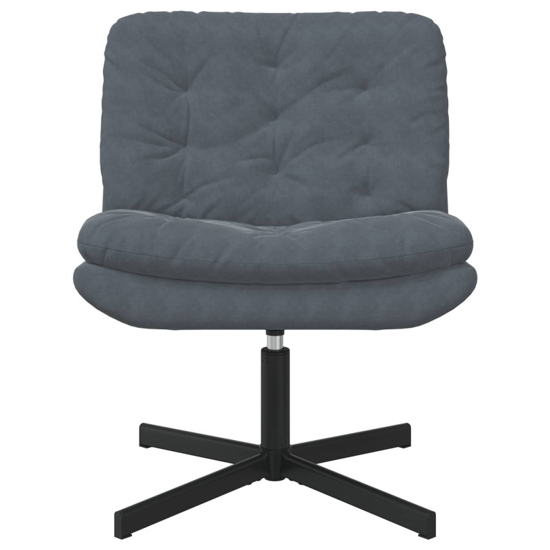 Fotel relaksacyjny obrotowy Ciemnoszary 63 x 75 x 76 cm Aksamit