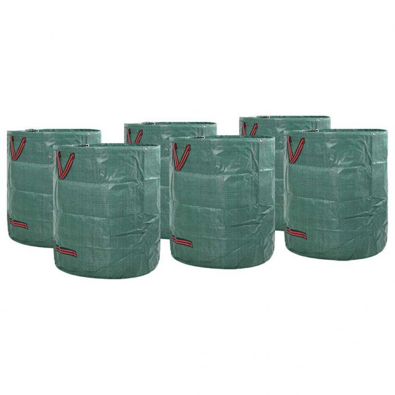 Torby na odpady do ogrodu 12 pcs Zielony 45 x 45 x 76 cm