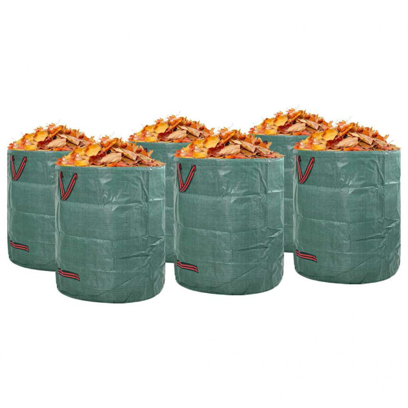 Torby na odpady do ogrodu 12 pcs Zielony 45 x 45 x 76 cm
