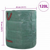 Torby na odpady do ogrodu 12 pcs Zielony 45 x 45 x 76 cm