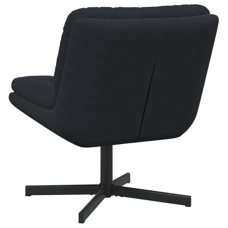 Fotel relaksacyjny obrotowy Czarny 63 x 75 x 76 cm Aksamit