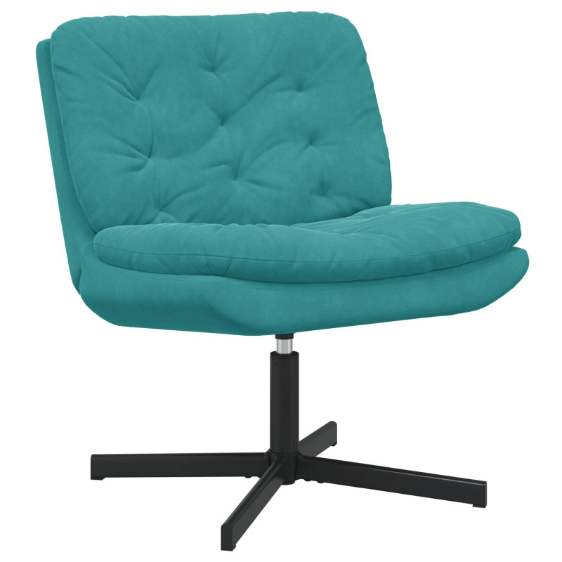 Fotel relaksacyjny obrotowy Turkusowy 63 x 75 x 76 cm Aksamit