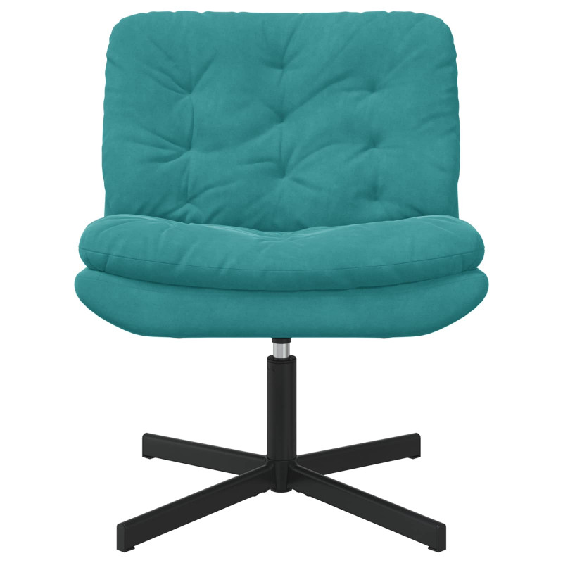 Fotel relaksacyjny obrotowy Turkusowy 63 x 75 x 76 cm Aksamit