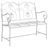 Ławka ogrodowa Antyczna biel 104 x 54 x 93 cm Stal