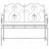 Ławka ogrodowa Antyczna biel 104 x 54 x 93 cm Stal