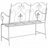 Ławka ogrodowa Antyczna biel 104 x 54 x 93 cm Stal