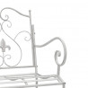 Ławka ogrodowa Antyczna biel 104 x 54 x 93 cm Stal