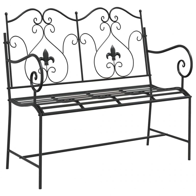 Ławka ogrodowa Czarny 104 x 54 x 93 cm Stal