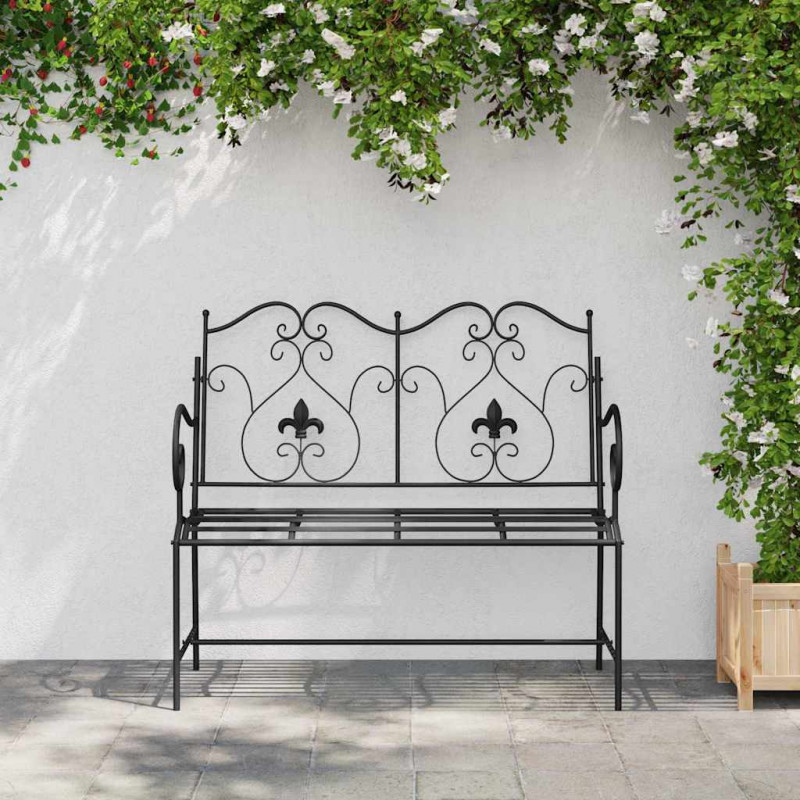 Ławka ogrodowa Czarny 104 x 54 x 93 cm Stal