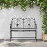 Ławka ogrodowa Czarny 104 x 54 x 93 cm Stal