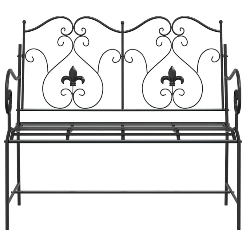 Ławka ogrodowa Czarny 104 x 54 x 93 cm Stal