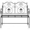 Ławka ogrodowa Czarny 104 x 54 x 93 cm Stal