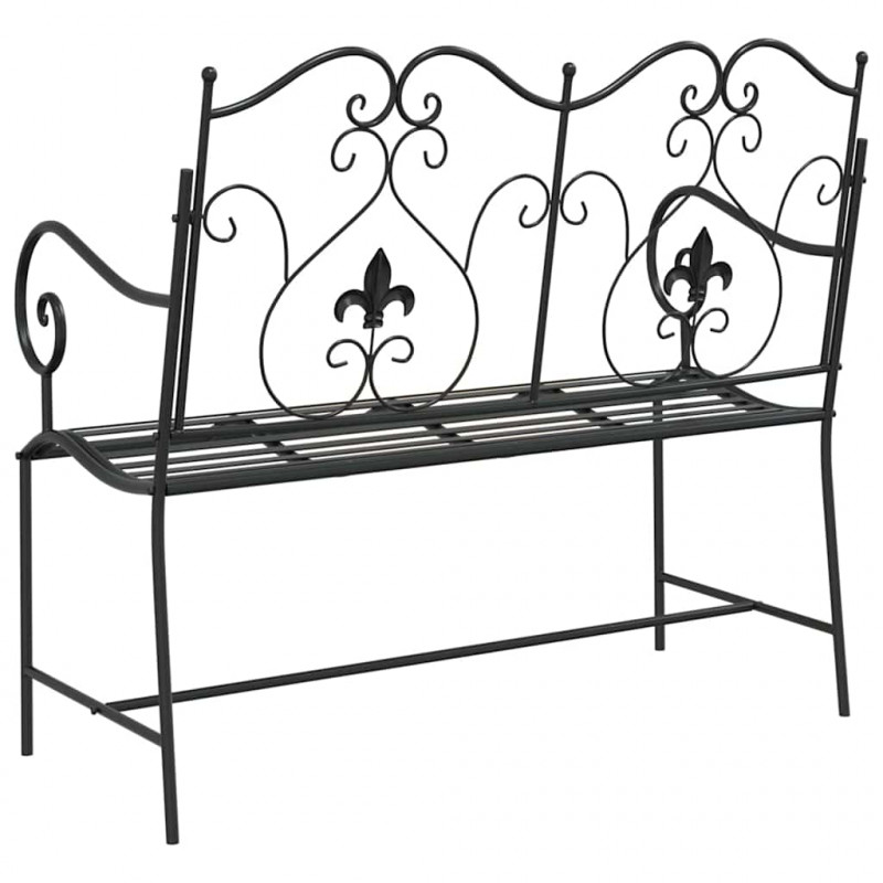 Ławka ogrodowa Czarny 104 x 54 x 93 cm Stal