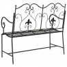 Ławka ogrodowa Czarny 104 x 54 x 93 cm Stal