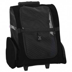 Wózek dla zwierząt 3 w 1 Design Czarny 48x32x(57-106) cm Tkanina Oxford