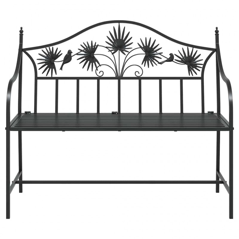 Ławka ogrodowa Czarny 104 x 52,5 x 89 cm Stal