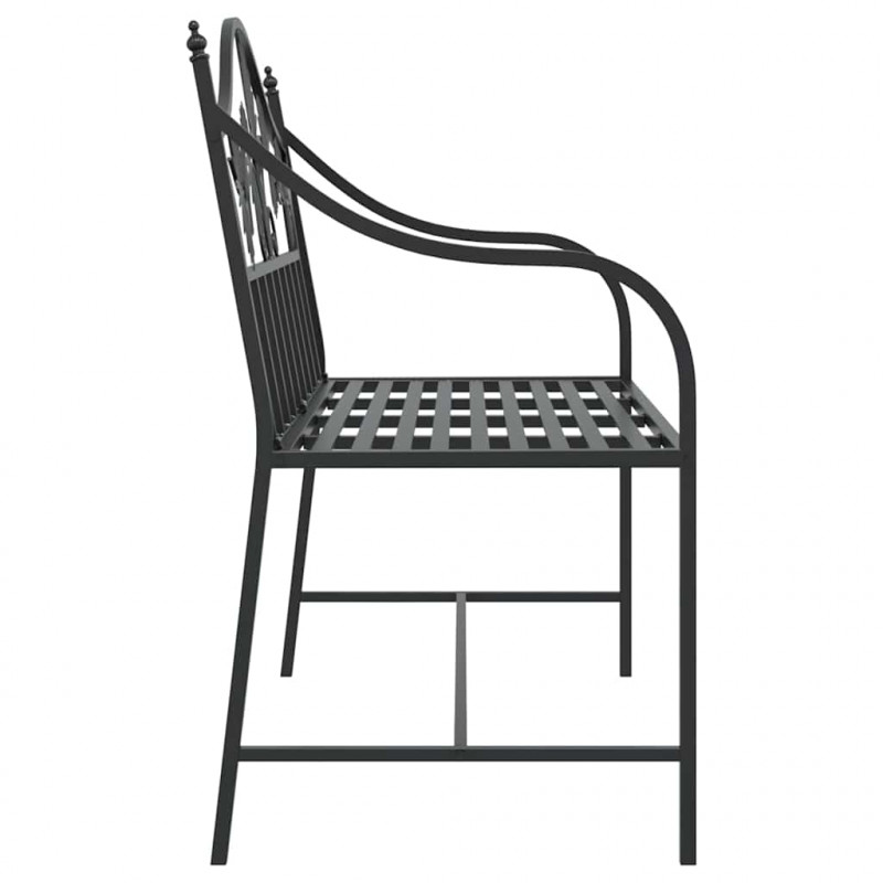 Ławka ogrodowa Czarny 104 x 52,5 x 89 cm Stal
