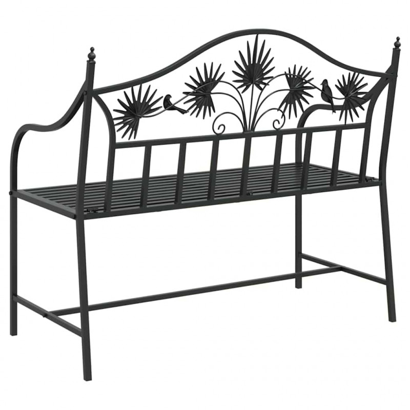 Ławka ogrodowa Czarny 104 x 52,5 x 89 cm Stal