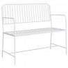 Ławka ogrodowa Czysta Biała 103,5 x 51,5 x 90 cm Stal
