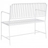 Ławka ogrodowa Czysta Biała 103,5 x 51,5 x 90 cm Stal