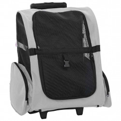 Wózek dla zwierząt 3 w 1 Design Szary 48x32x(57-106) cm Tkanina Oxford