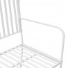 Ławka ogrodowa Czysta Biała 103,5 x 51,5 x 90 cm Stal