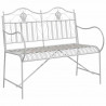Ławka ogrodowa Antyczna biel 103,5 x 59 x 89 cm Stal