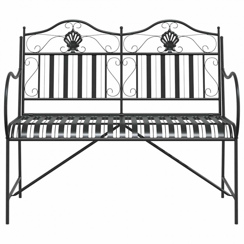 Ławka ogrodowa Czarny 103,5 x 59 x 89 cm Stal