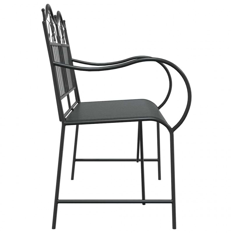 Ławka ogrodowa Czarny 103,5 x 59 x 89 cm Stal