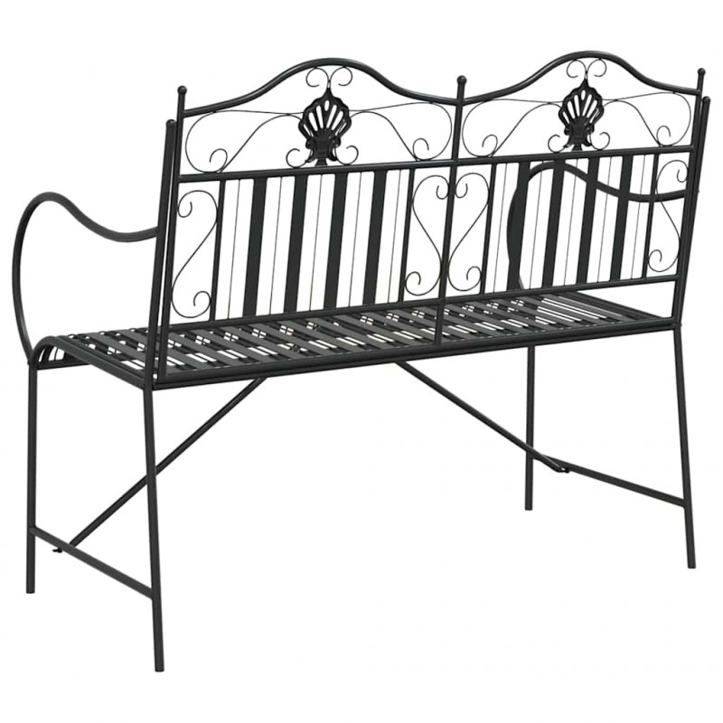 Ławka ogrodowa Czarny 103,5 x 59 x 89 cm Stal