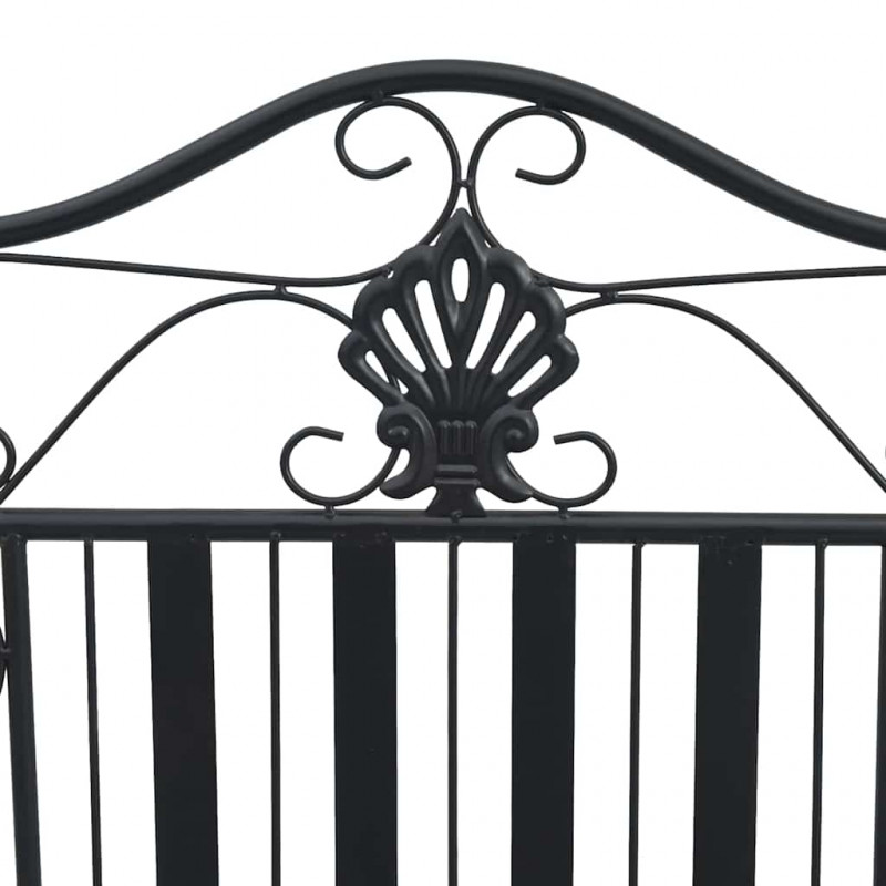 Ławka ogrodowa Czarny 103,5 x 59 x 89 cm Stal