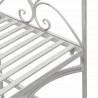 Ławka ogrodowa Antyczna biel 121 x 48 x 200 cm Stal