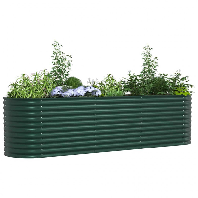 Podniesiony grządka Zielony 320 x 80 x 81 cm Stal