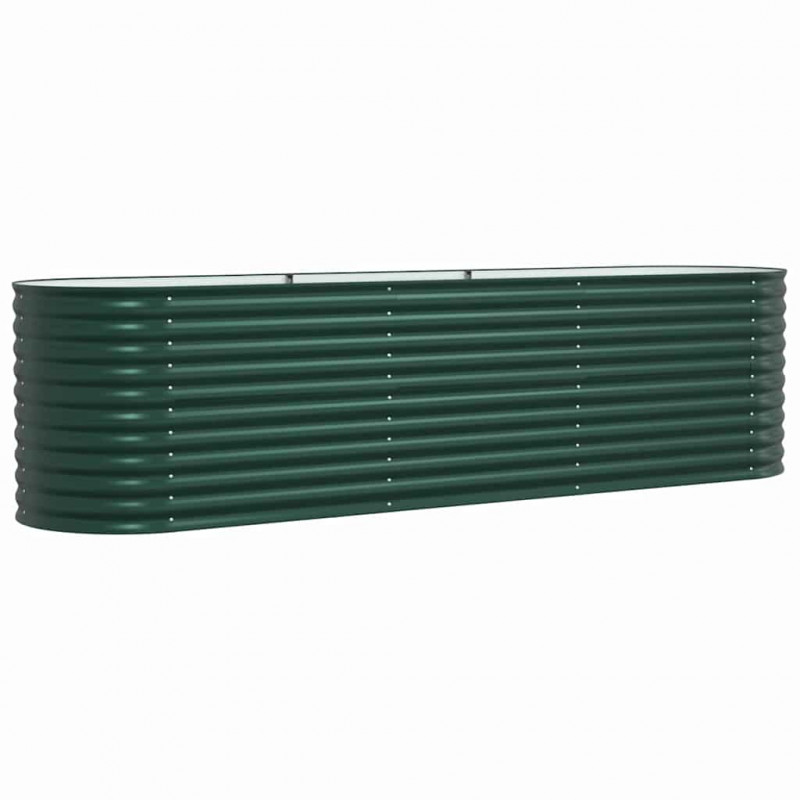 Podniesiony grządka Zielony 320 x 80 x 81 cm Stal