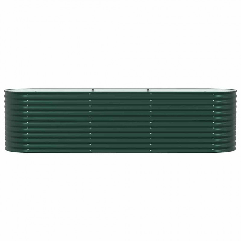 Podniesiony grządka Zielony 320 x 80 x 81 cm Stal