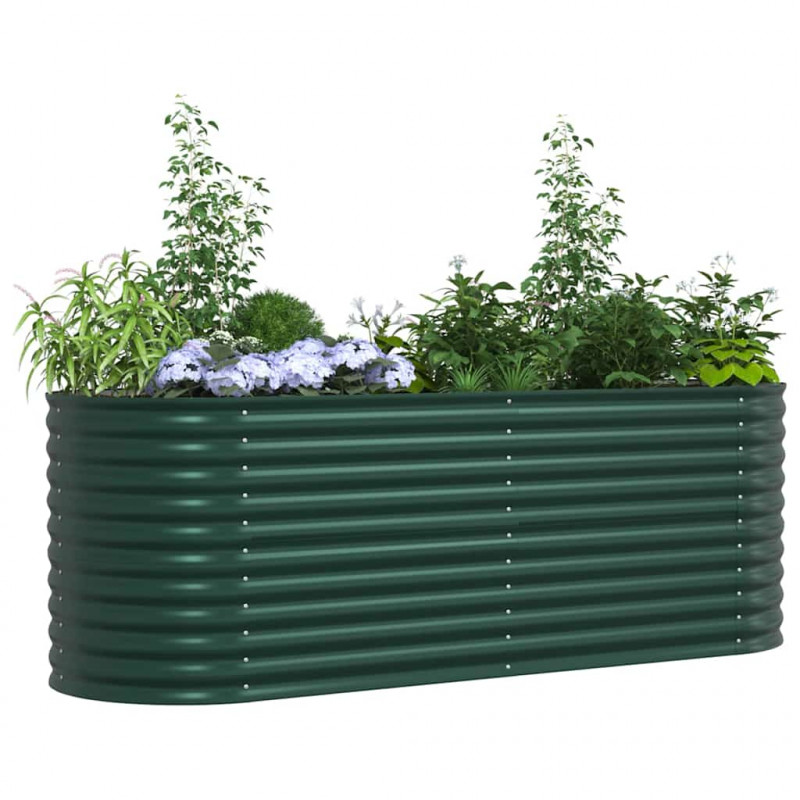 Podniesiony grządka Zielony 240 x 80 x 81 cm Stal