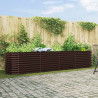 Podniesiony grządka Brązowy 400 x 80 x 81 cm Stal