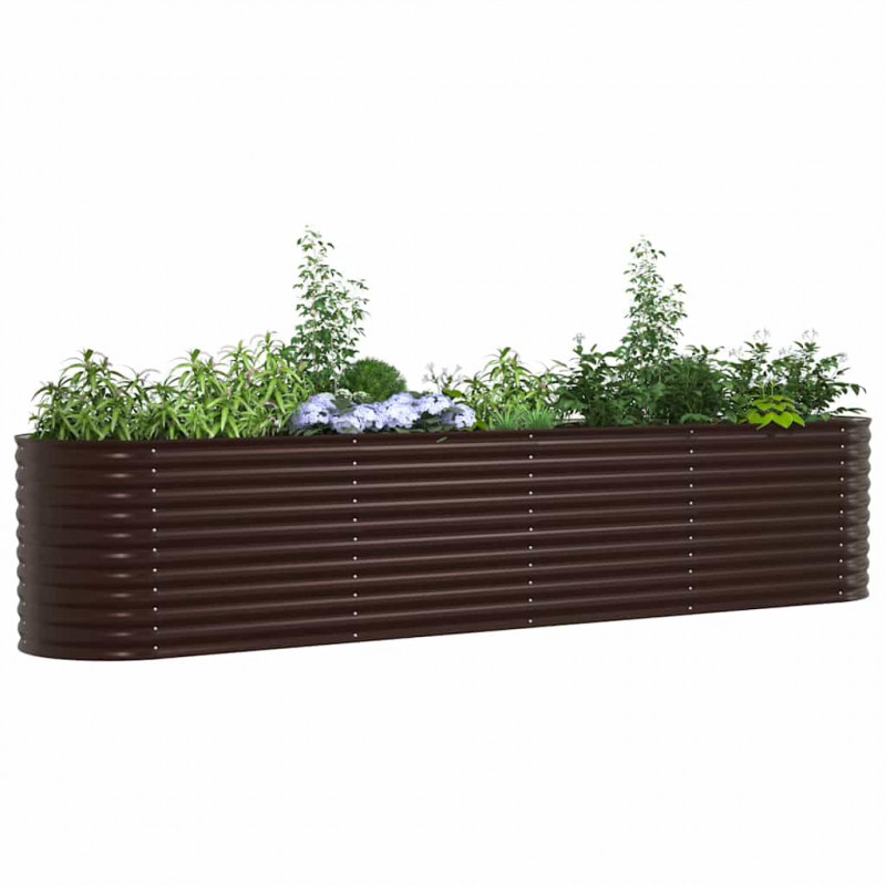 Podniesiony grządka Brązowy 400 x 80 x 81 cm Stal