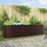 Podniesiony grządka Brązowy 320 x 80 x 81 cm Stal
