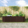 Podniesiony grządka Brązowy 320 x 80 x 81 cm Stal