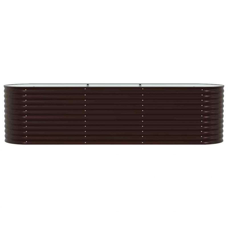 Podniesiony grządka Brązowy 320 x 80 x 81 cm Stal