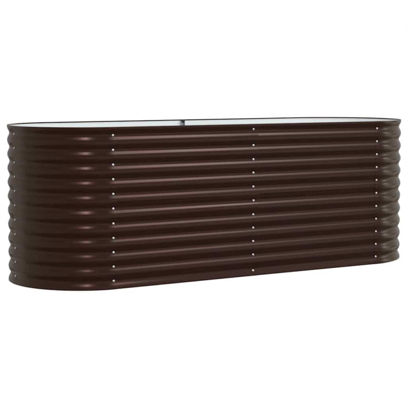 Podniesiony grządka Brązowy 240 x 80 x 81 cm Stal