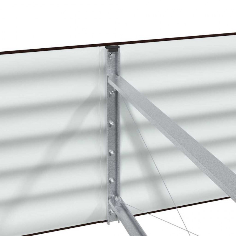 Podniesiony grządka Brązowy 320 x 80 x 44 cm Stal