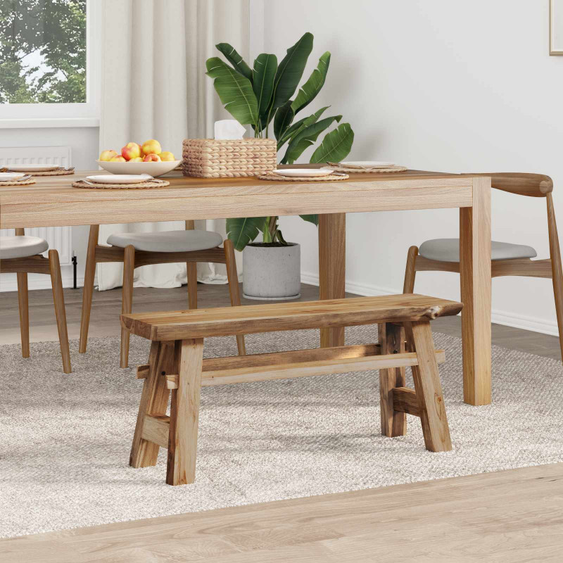 ławka Naturalny 100 x 29 x 43,5 cm Lite drewno teakowe