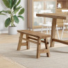 ławka Naturalny 100 x 29 x 43,5 cm Lite drewno teakowe