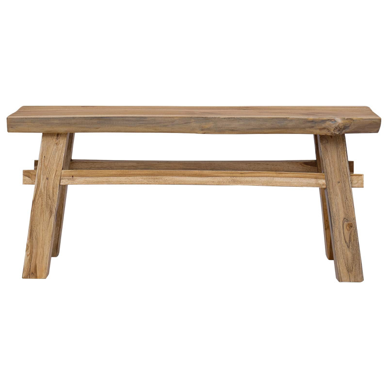 ławka Naturalny 100 x 29 x 43,5 cm Lite drewno teakowe